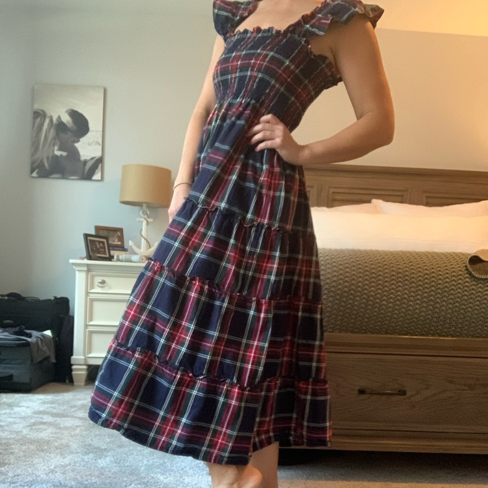 Hillhouse home plaid Ellie dress size small